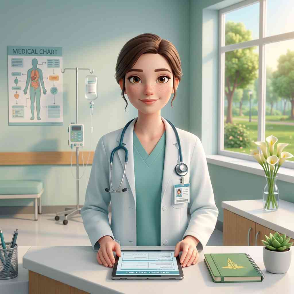 Illustrazione in stile 3D di medico